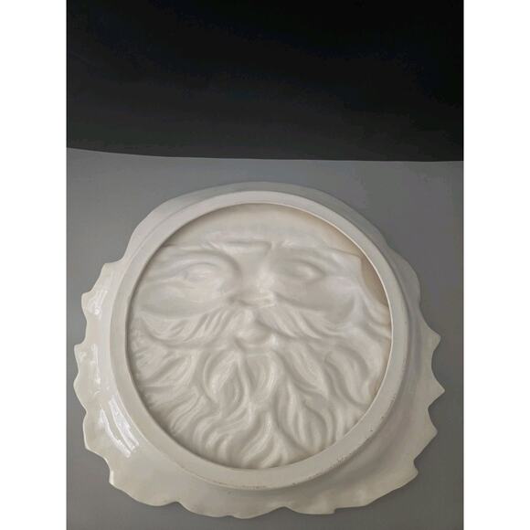 Mid Century Santa Claus Christmas Large Cookie Plate - V/E 1959 - HTF Version - Picture 3 of 6